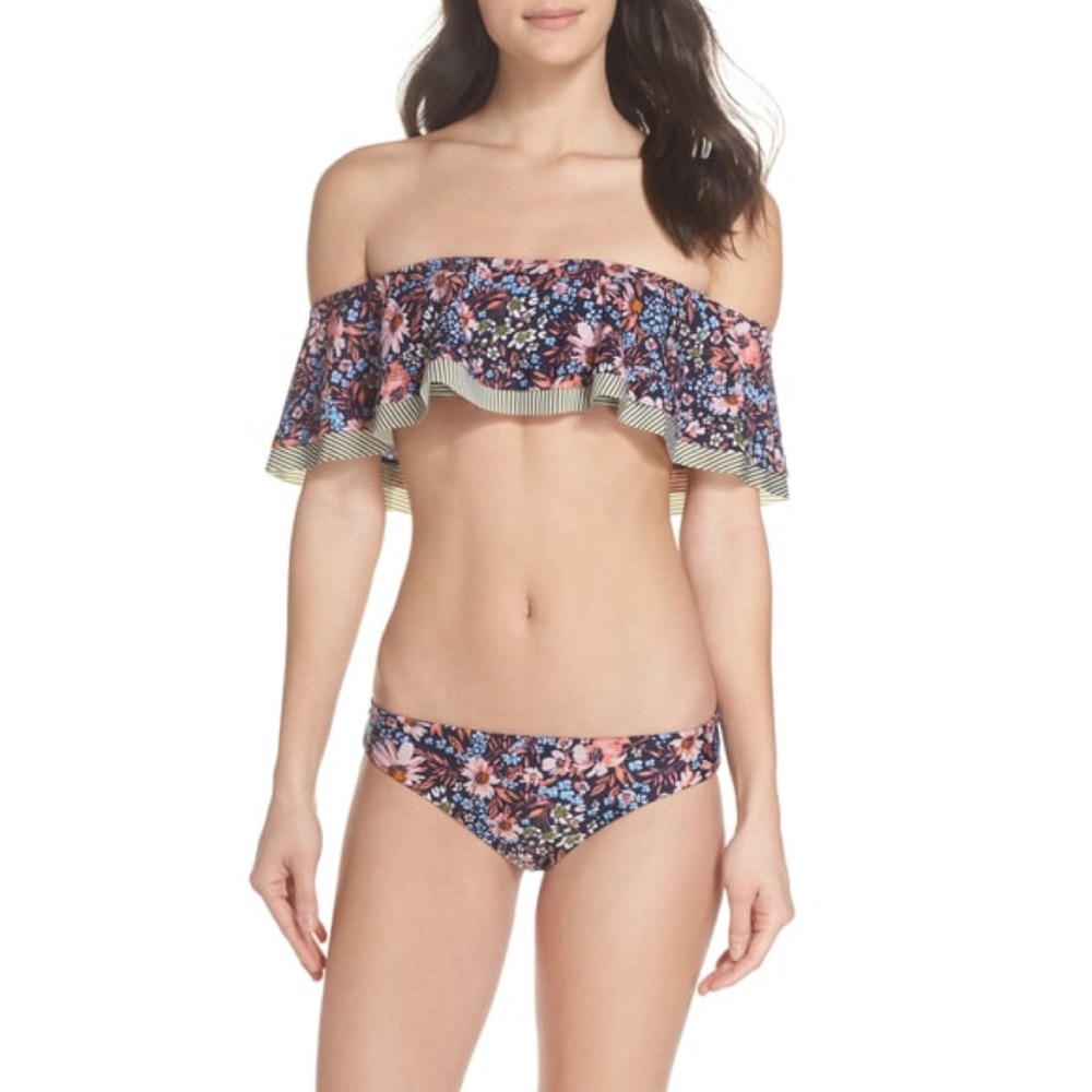 BCA – Enchanted Print Off the Shoulder Bikini Top